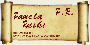 Pamela Ruski vizit kartica